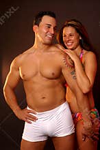Happy fitness couple