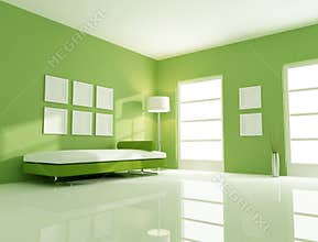 Green bright room