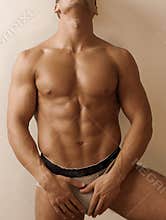 Male in grey underwear