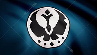 The animation of the flag of the Galactic Federation of Free Alliances. The star Wars theme. Editorial only use