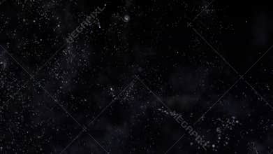 Christmas falling magic snow on a black background. Winter storm illustration with snowflakes.