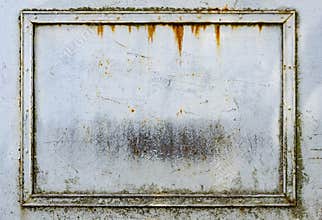 Rusty weathered metal frame