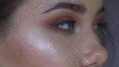 Closeup of girl`s amazing eyes