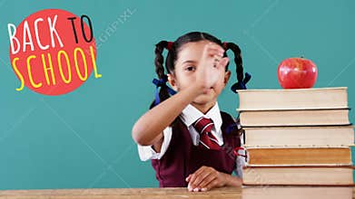 Digital generated video of back to school