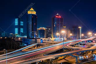 Night view of Beijing CBD