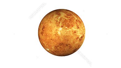 Venus planet in the space isolated on white. Elements of this image were furnished by NASA.