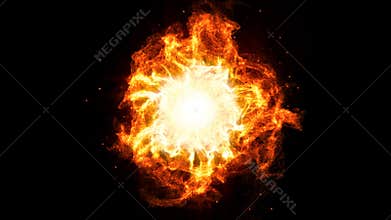 Beautiful shockwave fire background animation