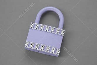 Purple wedding Padlock.