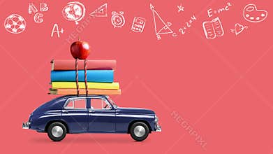 Back to school car animation