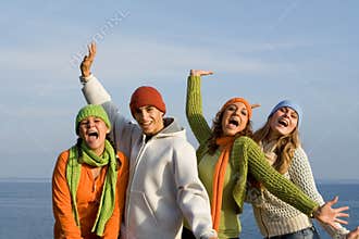 Happy smiling youth group
