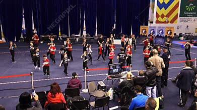 Wushu indoor competition in Romania