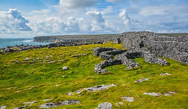 A ruined fort in Inishmore, Aran Islands, Ireland.