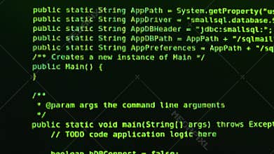 Virus atack. Some programmers code in green color on black screen