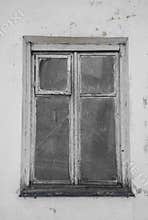 Old window of an abandoned house