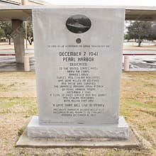 War monument to all US forces at Pearl Harbor in the Veterans Memorial Garden.