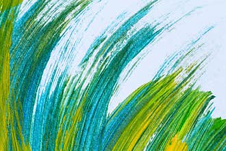 Abstract hand drawn acrylic painting creative art background.Closeup shot of brushstrokes colorful acrylic paint on canvas with b