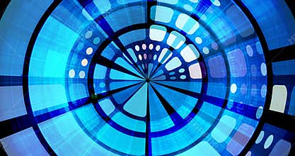 Technology Portal with Futuristic Looping Rotating Background