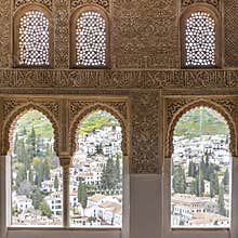 View from Alhambra onto Albayzin in Granada