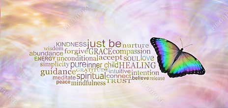 Just Be - Beautiful Butterfly Word Cloud