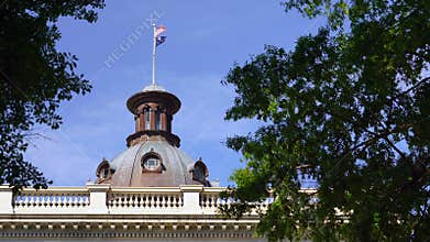 Stop Light Downtown Columbia South Carolina State House Capital
