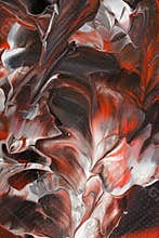 Gray red acrylic painting