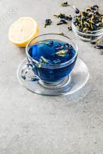 Blue butterfly pea flower tea