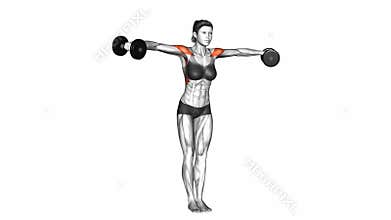 Dumbbell Standing Bent Arm Lateral raise exercise