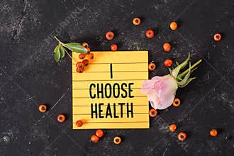 I choose health text in memo