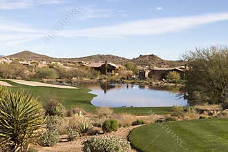 Scenic desert landscape at Arizona golf course