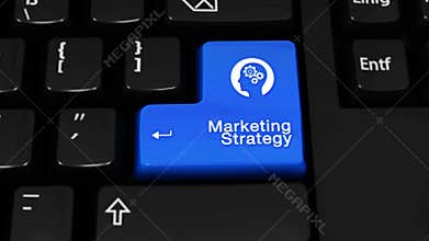 339. Marketing Strategy Rotation Motion On Computer Keyboard Button.