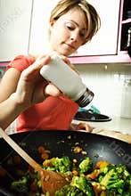 Woman in kitchen