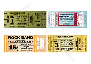 Concert Ticket Illustrations