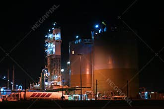 Gas Tanks and Refinery