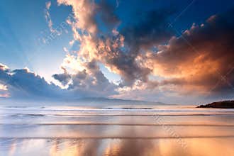 Beach in the morning sunrise