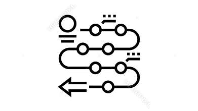 business plan stages line icon animation