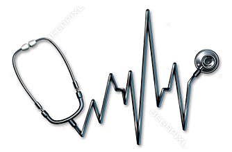 Stethoscope EKG healthcare symbol