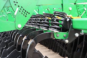 Cushioning springs of the cultivator