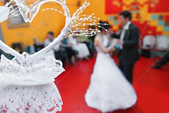 Wedding dance and heart