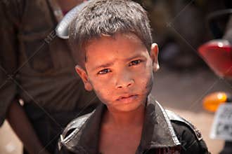 Indian poor children (beggar)
