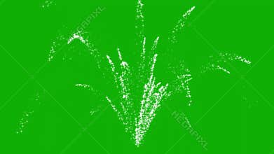 Shining stars fountain motion graphics with green screen background