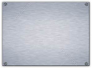 Brushed steel metal plaque
