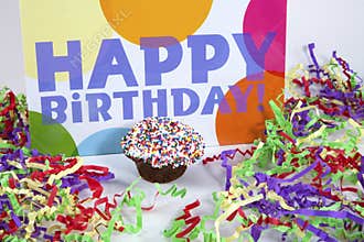 Happy Birthday with Cupcake