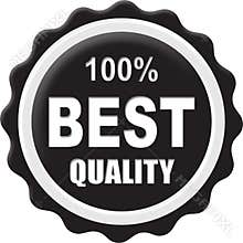 100% best quality badge