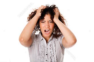 Frustrated business woman