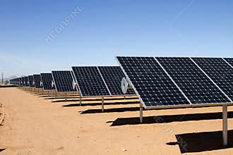 Solar power panel energy farm