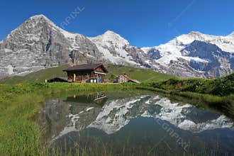 Eiger, Monch & Jungfrau Bernese Alps Switzerland