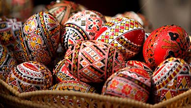 Romanian painted Easter eggs