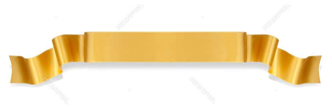 Orange ribbon banner