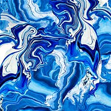 Blue abstract background with luxury liquid white blue marble texture.