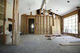 Partition Wall In House Under Renovation